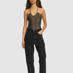 Reformation Anders Sparkly Halter Neck Too Size Small